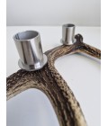 Sika deer antler candle holder for 3 candles
