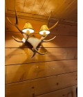 Deer antler wall lamp 2 candle lights