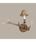 Red deer antler 1-light wall lamp natural 55 cm