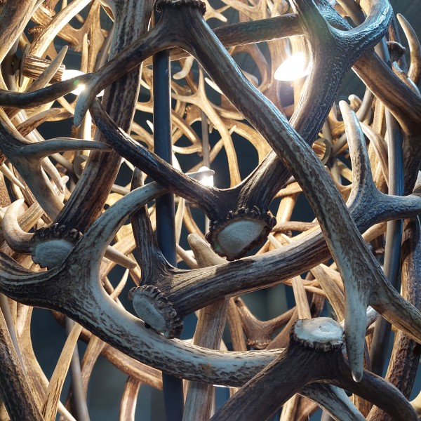 Hjorthorn takkrona 70cm