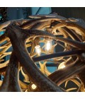 Elegant and luxurious globe deer antlers chandelier 125 cm