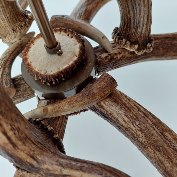 Dovhjortshorn takkrona 20-ljus 140 cm