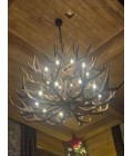 Deer Antler 2 tier 20 Candle Light Chandelier 150cm