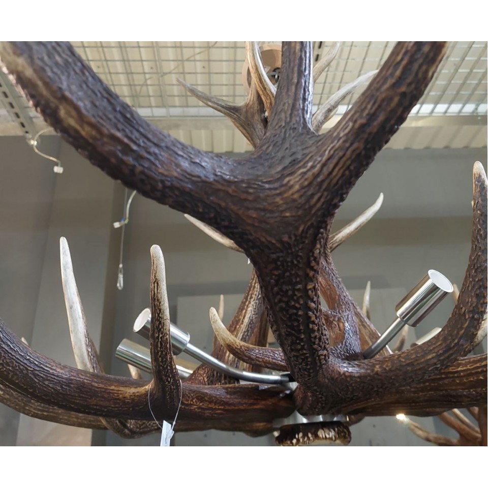 Deer Antler 8 Light Chandelier With Stainless Steel lampholders 110cm