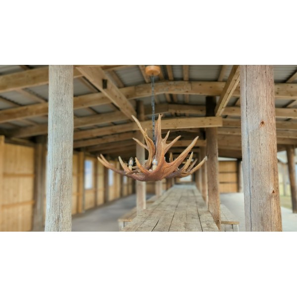 Älghorn takkrona 3 ljus 80cm Älghorn takkrona 3 ljus 80cm