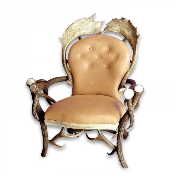 Hjorthornsfåtölj sand