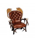 Deer Antler Armchair Cognac