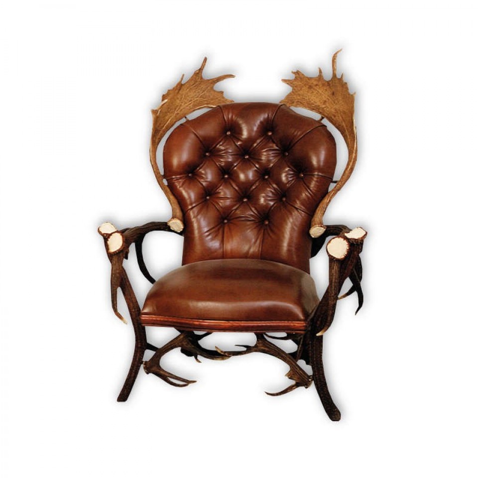 Deer Antler Armchair Cognac