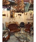Deer Antler Armchair Cognac
