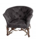 Deer Antler Armchair Black