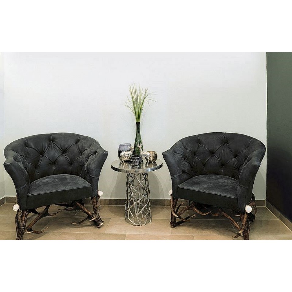 Deer Antler Armchair Black