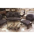 Deer Antler Leather Sofa Moro