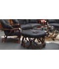 Antler Bench with High Quality Round Seat Nero Black
