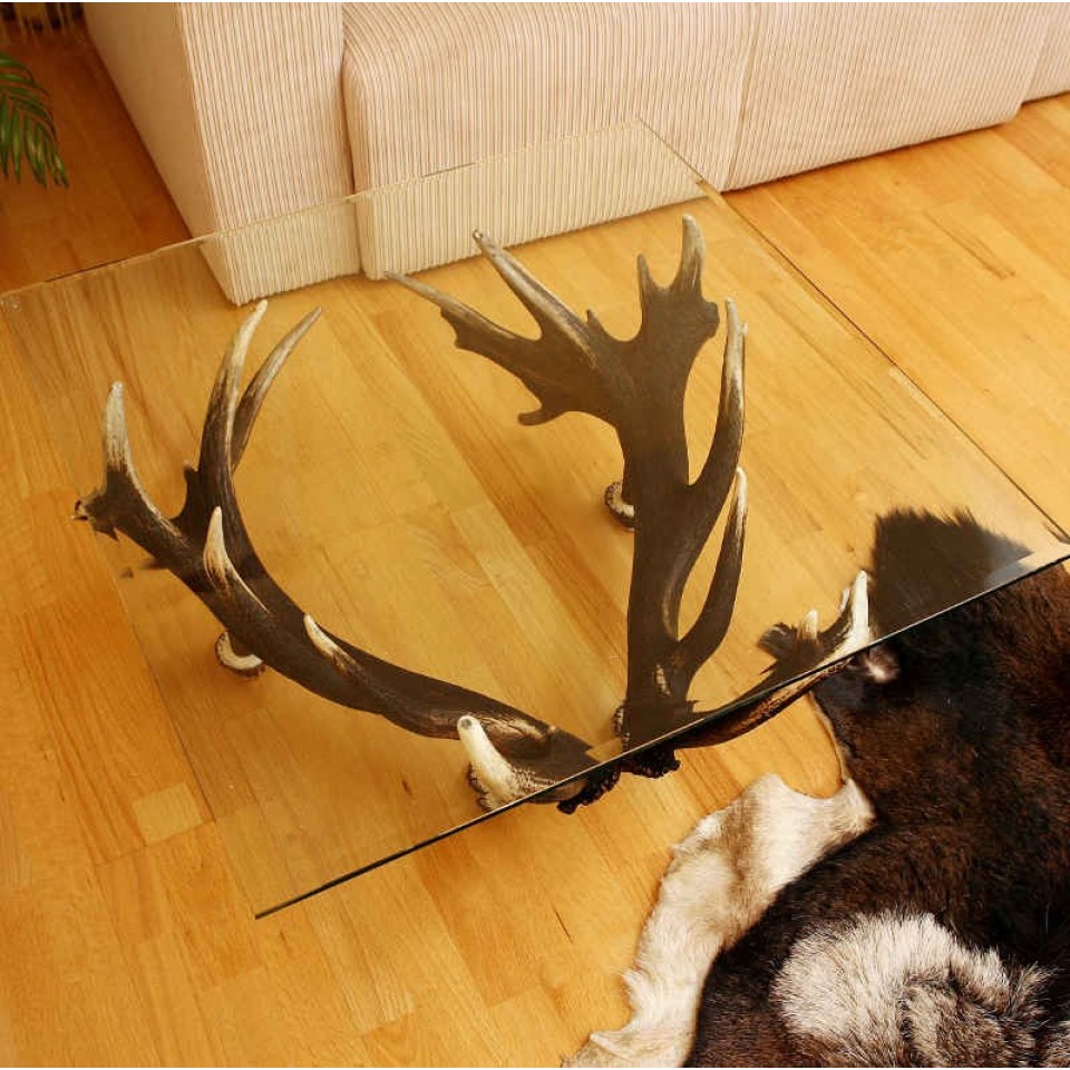 Hjorthorn fyrkantigt soffbord 85 cm