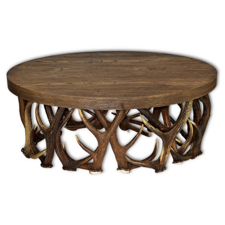 Deer Antler Oval Coffee Table 105cm