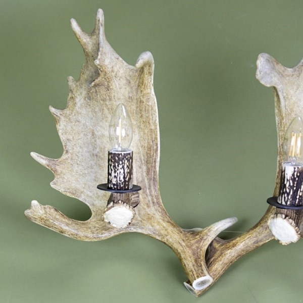 Dovhjorthorn vägglampa 2 ljus 45 cm