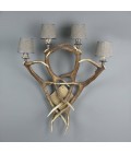 Deer Antler Wall Lamp With 4 Candle Lights Natural 75cm