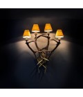 Deer Antler Wall Lamp With 4 Candle Lights Natural 75cm