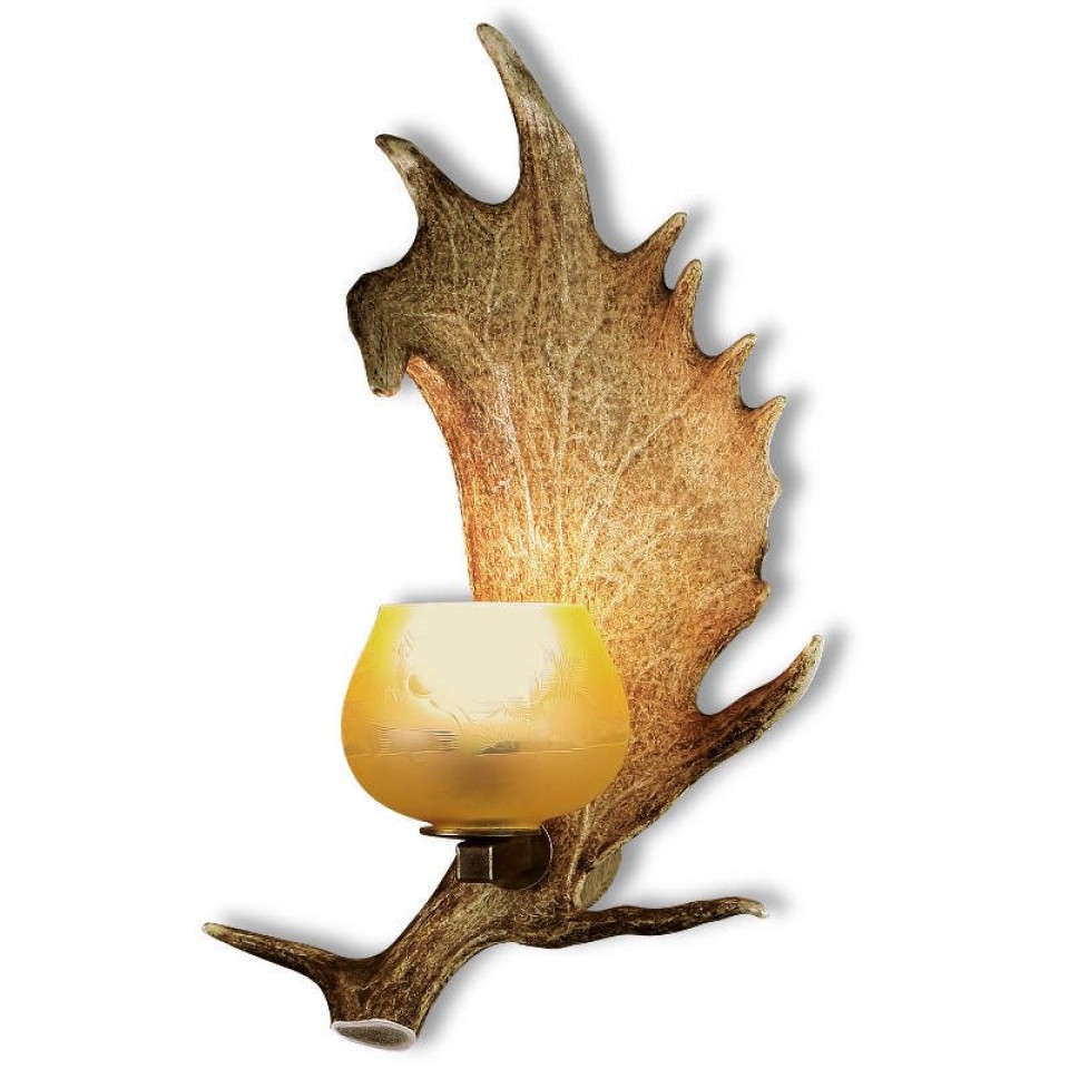 Dovhjorthorn vägglampa 45 cm