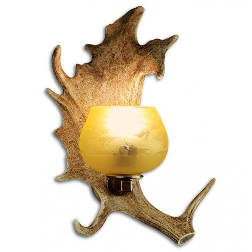 Dovhjorthorn vägglampa naturlig 35 cm Dovhjorthorn vägglampa naturlig 35 cm