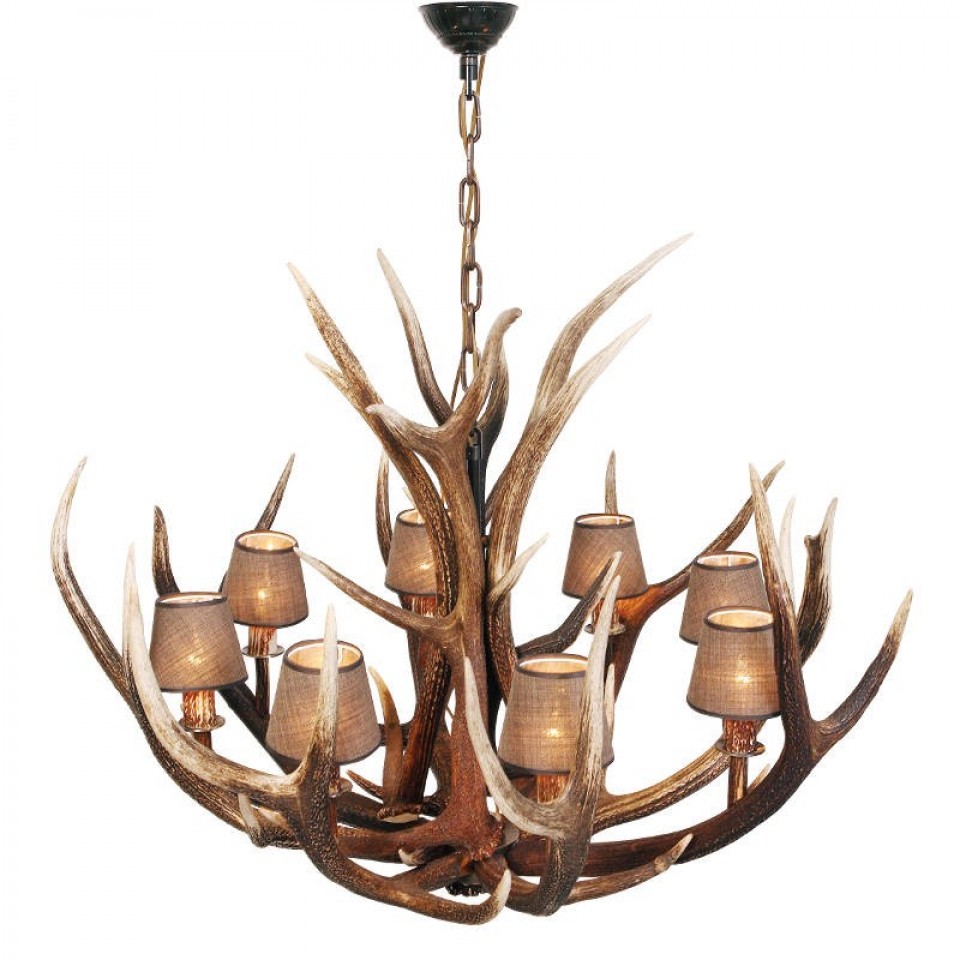Deer Antler 8 Light Chandelier 85cm