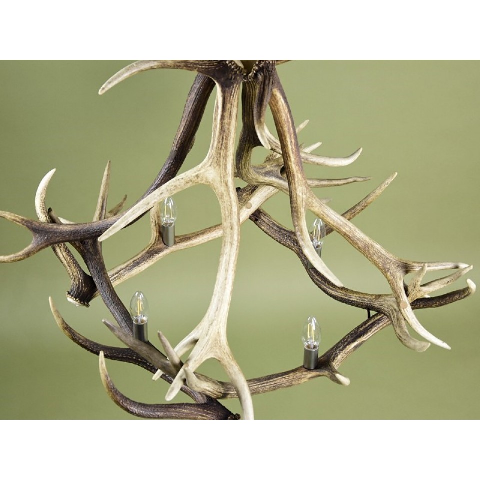 Deer Antler 4 Candle Light Chandelier 85cm