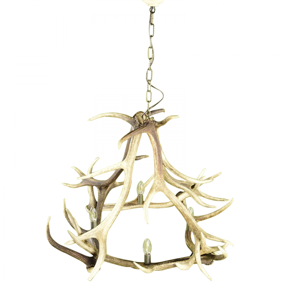 Deer Antler 4 Candle Light Chandelier 85cm