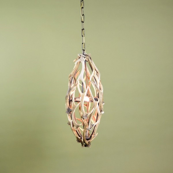 Sika Deer Antler Small Ellipse Chandelier 40cm