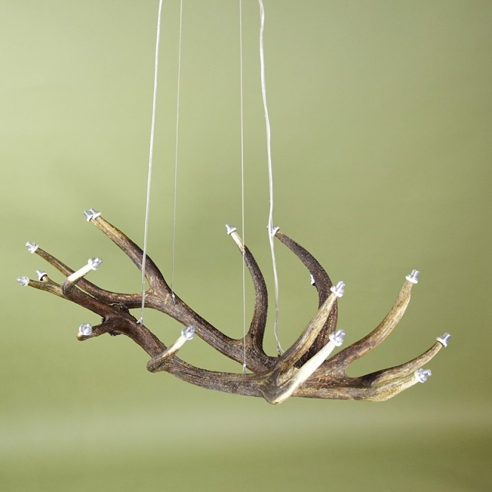 Deer Antler Six Angle Chain Chandelier 130cm