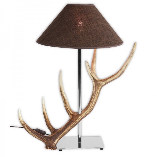 Hjorthorn bordslampa naturlig 70 cm