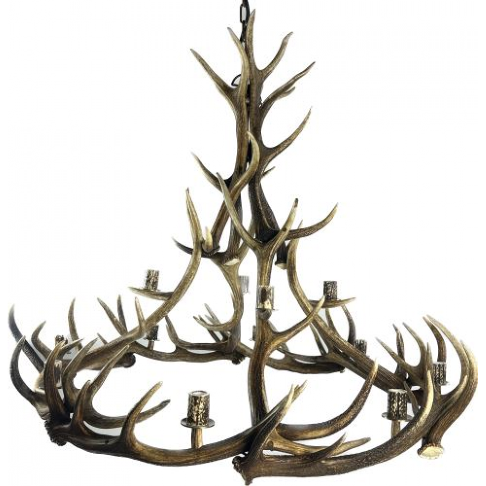 Red deer antler chandelier 12 light 130cm Red deer antler chandelier 12 light 130cm