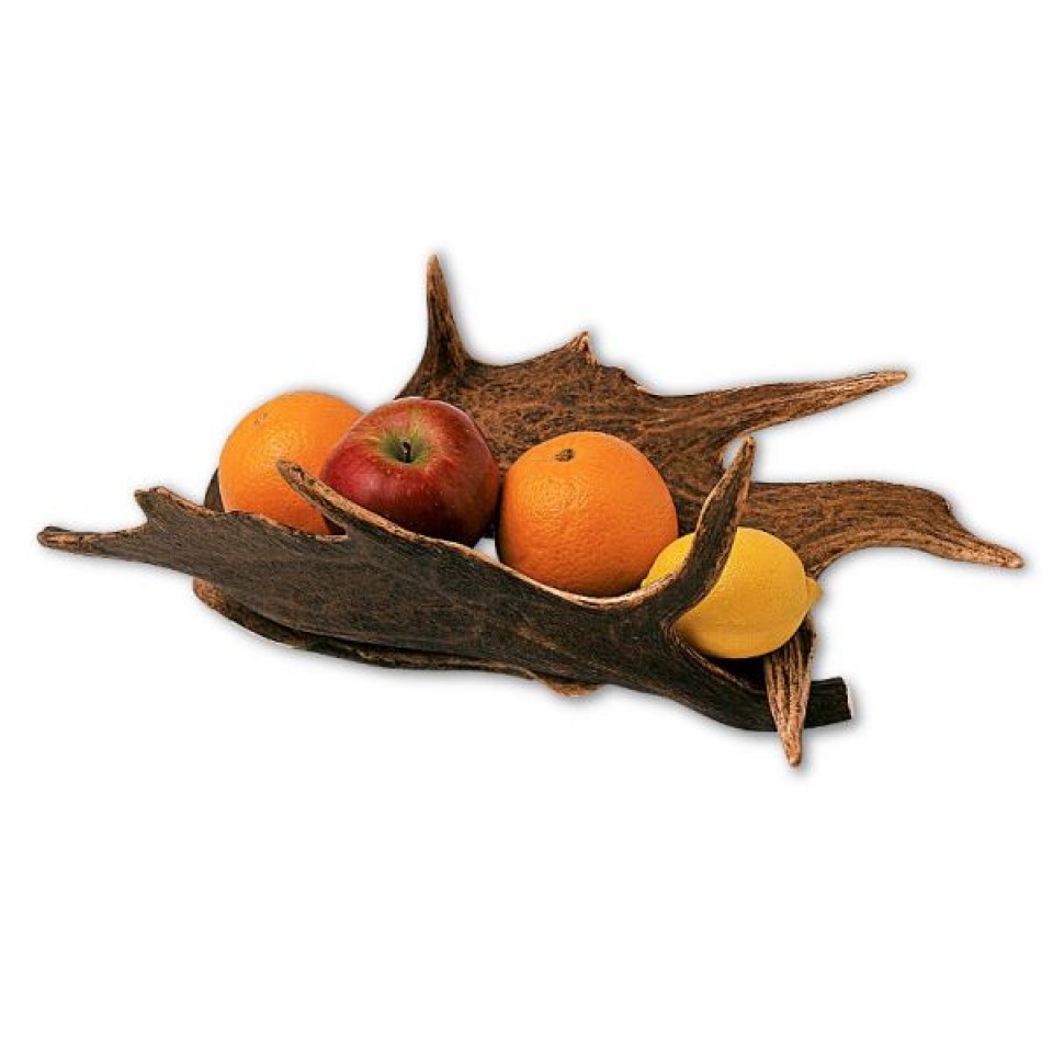 Fallow deer antler fruit bowl