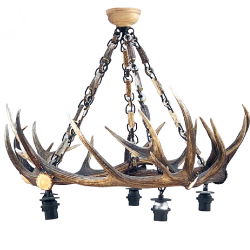 Deer Antler 5 Light Chandelier 85cm