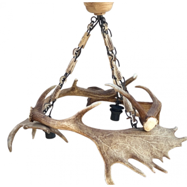 Dovhjorthorn takkrona 3-ljus 75 cm