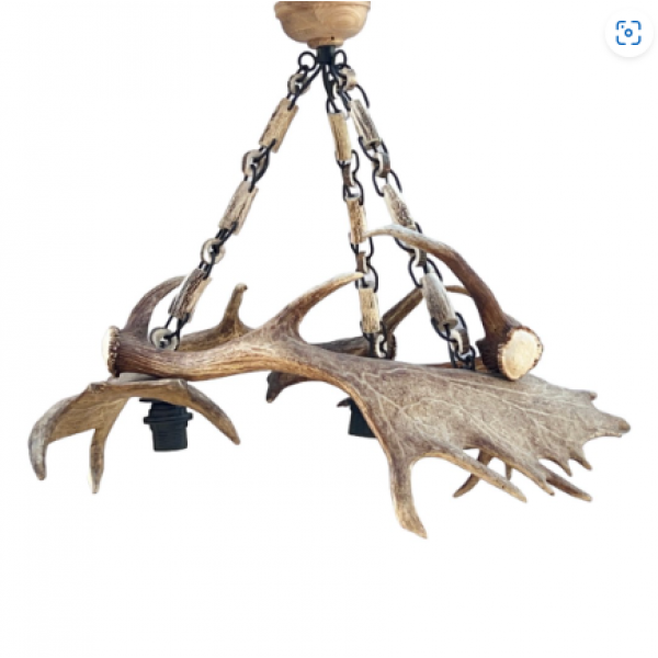 Dovhjorthorn takkrona 3-ljus 75 cm