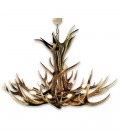 Deer Antler Chandelier 9 light with stainless steel lampholders.