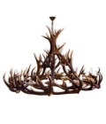 Red and Fallow deer antler chandelier 10 light 150cm