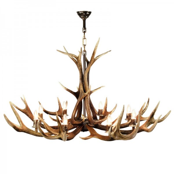 Deer Antler Chandelier 8 light 90 cm