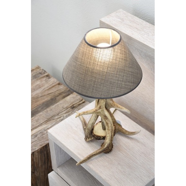 Hjorthorn bordslampa med lampskärm Hjorthorn bordslampa med lampskärm