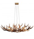 Oval Deer Antler Chandelier 10-Lights 120cm