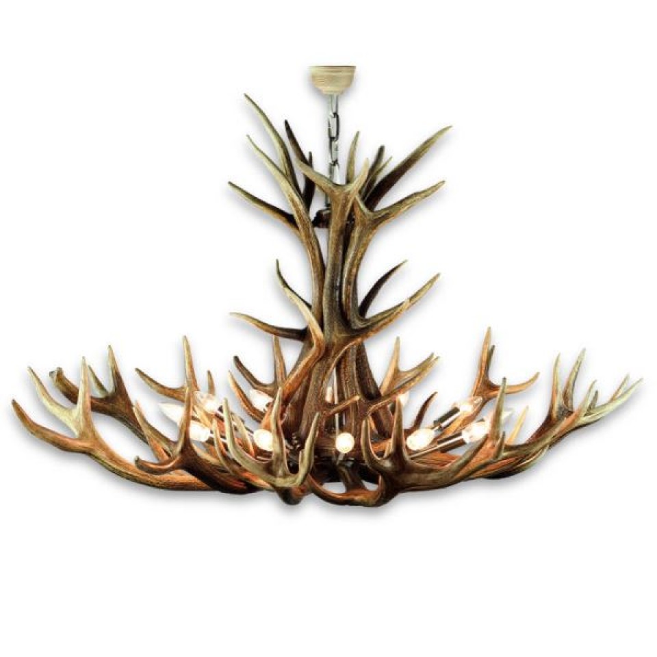 Deer antler chandelier 12 light 140cm