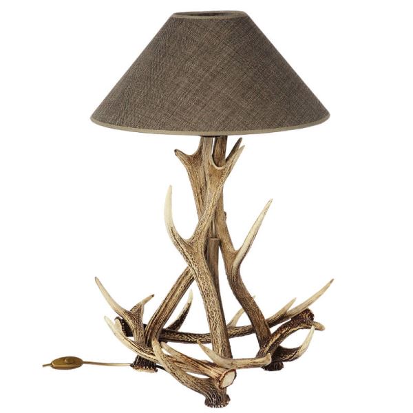 Sika deer antler table lamp