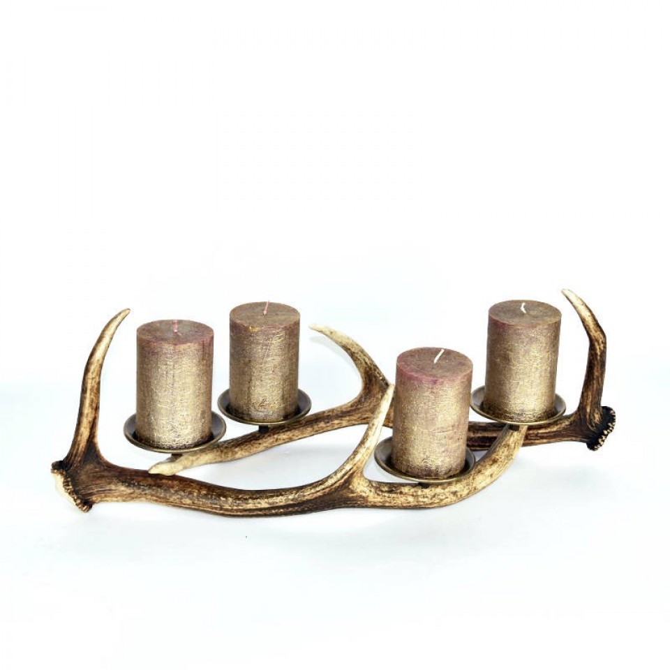 Deer Antler Candle Holder for 4 Candles