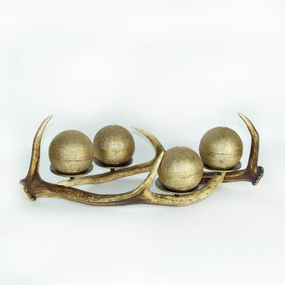 Deer Antler Candle Holder for 4 Candles