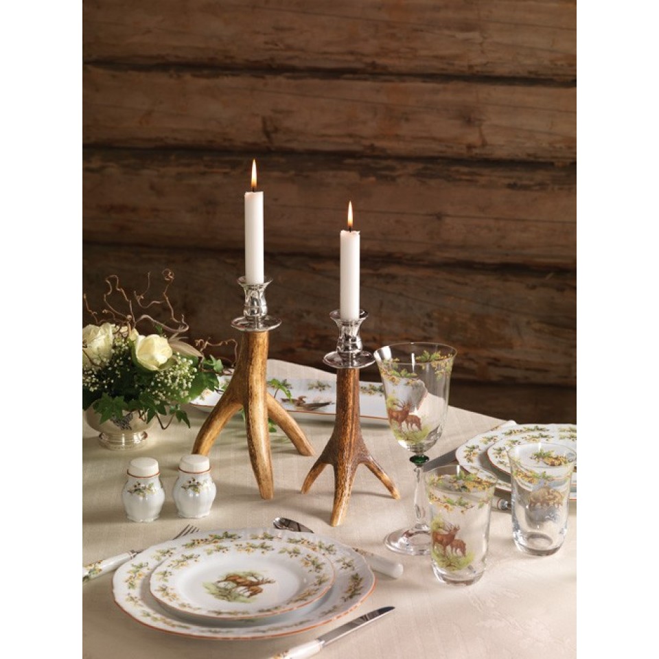 Liten hjorthorn 1 ljusstake 19 cm