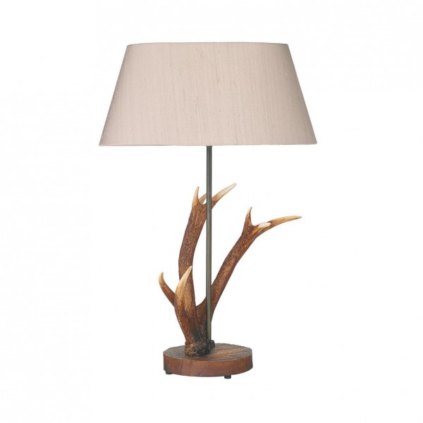 Antler Small Table Lamp rustic brown