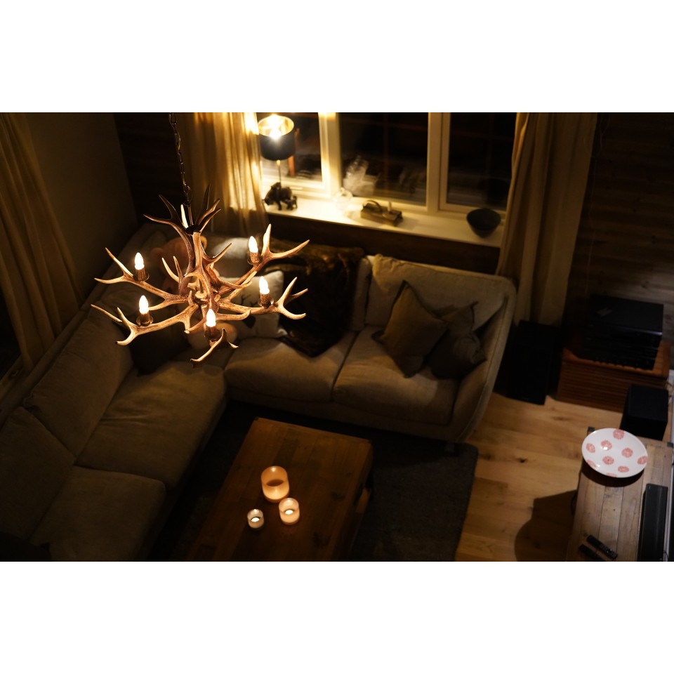 Deer antler chandelier 6 light 95cm Deer antler chandelier 6 light 95cm