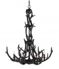 New Antler Chandelier Black 92cm