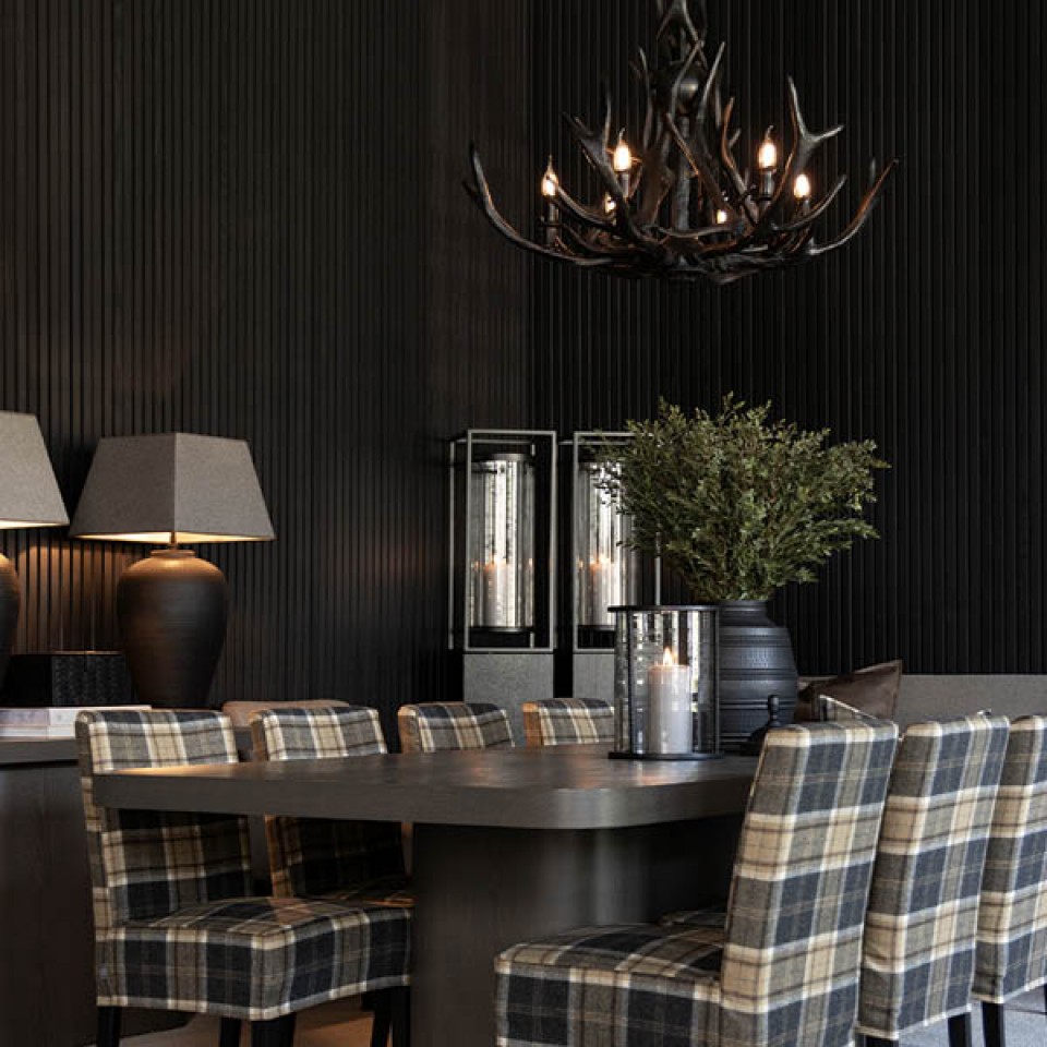 Antler 6-Light Small Chandelier Black 68cm