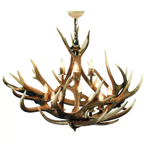Kronhjort takkrona 12- ljus 110 cm